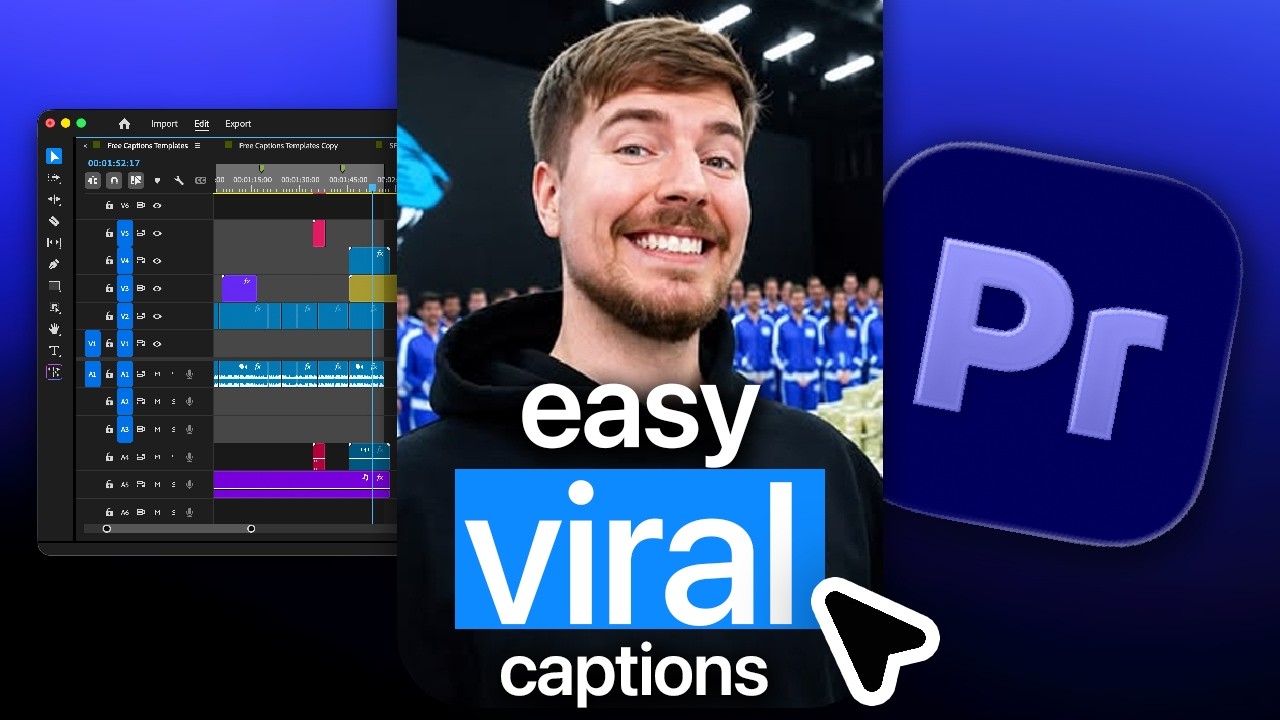 FREE Viral Caption Animations for Premiere Pro (under 60 secs)