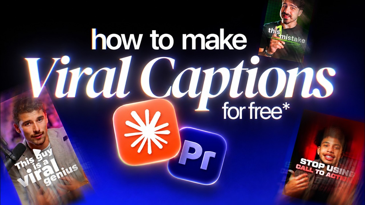 how to make VIRAL Animated Captions in Premiere Pro With This FREE Plugin (with Claude)